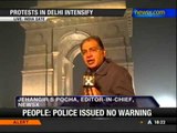 Delhi gangrape: Police evacuates protesters, seals India Gate - NewsX