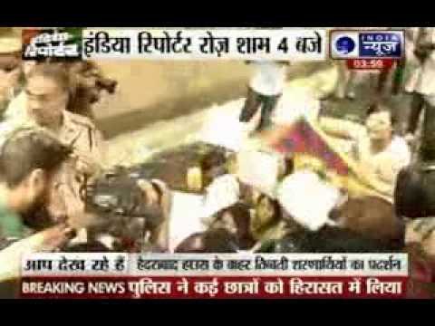 Xi Jinping's visit: Tibetans protest outside Hyderabad House