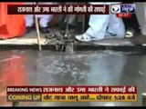 Rajnath Singh, Uma Bharti join hands to clean drying river Gomti in Lucknow