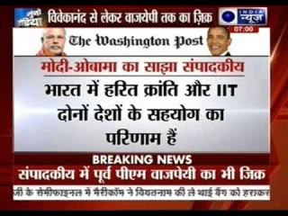 Obama-Modi joint editorial in the Washington Post