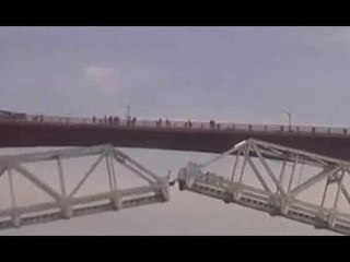 Century old Rail Bridge damaged as barge collides