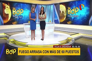 VES: incendio arrasa con más de 60 puestos de mercado