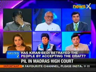 NewsX@9- Kiran Bedi backs amended Lokpal bill; Anna unhappy