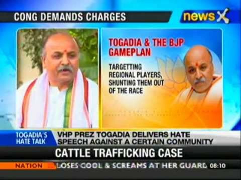 Congress demands action against VHP leader Togadia's hate speech