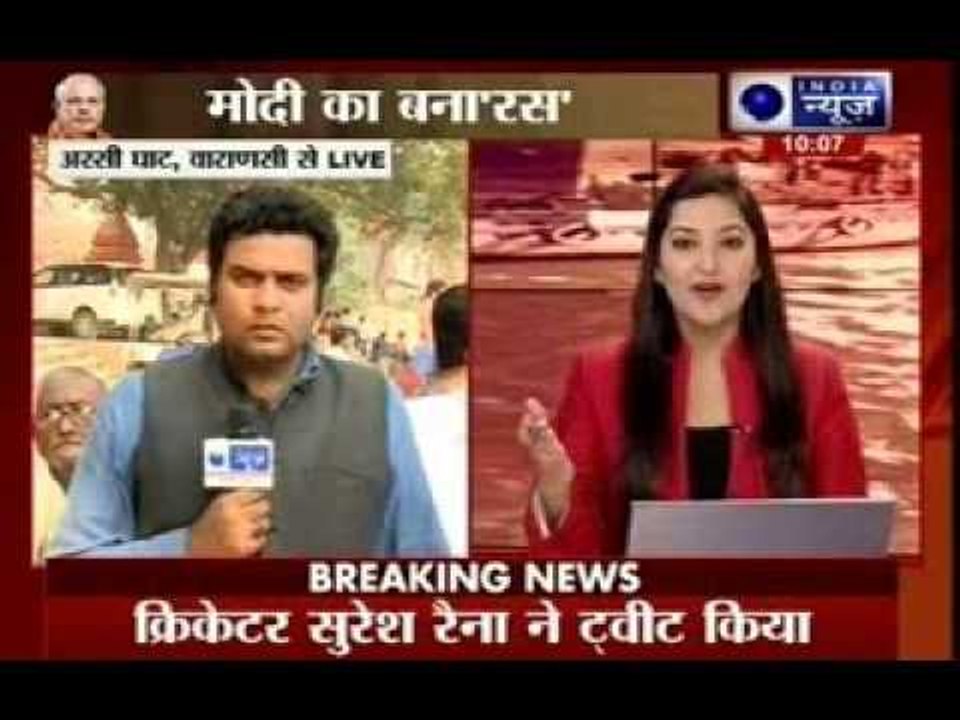 PM Modi takes cleanliness campaign to ghats in Varanasi