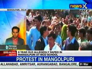 Minor rape case: Protest at Mangolpuri in New Delhi