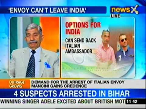 Italian marines' case: 'Envoy cannot leave India'