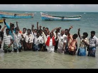 Tamil Nadu fishermen on strike against Lanka
