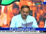 BJP announces list of candidates for Karnataka polls