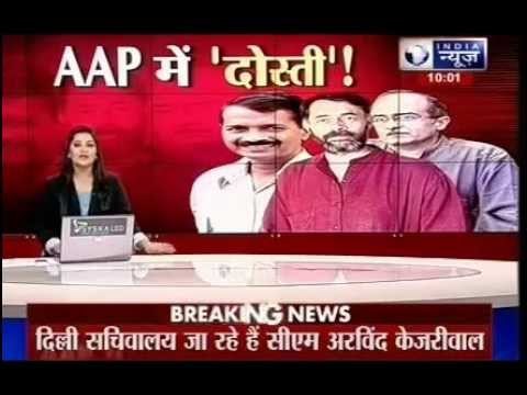 Senior Aam Aadmi Party leaders from Kejriwal camp meet Yogendra Yadav
