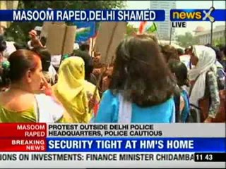 Masoom rape case: Massive protest in Delhi