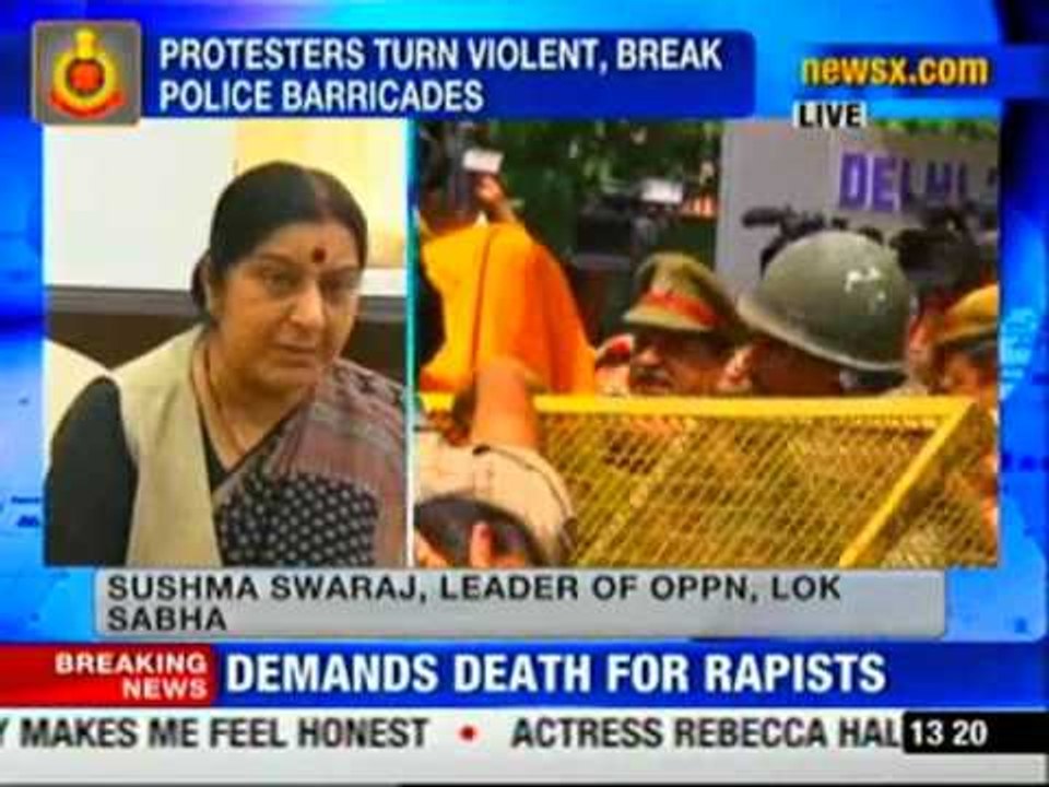 Sushma Swaraj slams govt over weak anti-rape laws