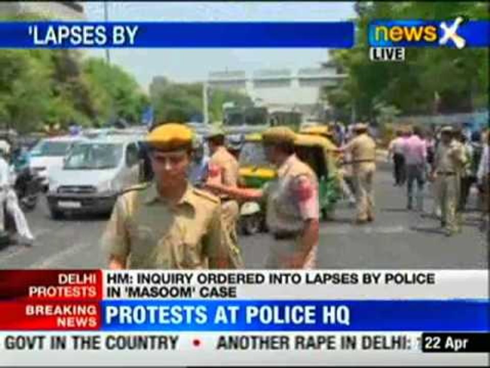 Masoom rape case: Protestors clash with police outside headquarters
