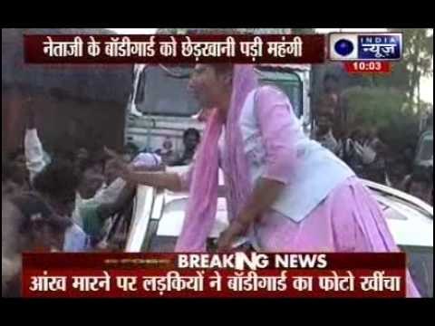 Woman smashes SP leader's car after his guard winked at her in Agra