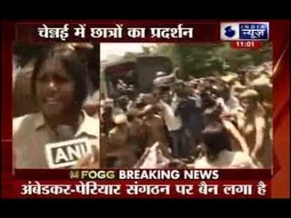 Protests outside IIT-Madras against ban on students' group