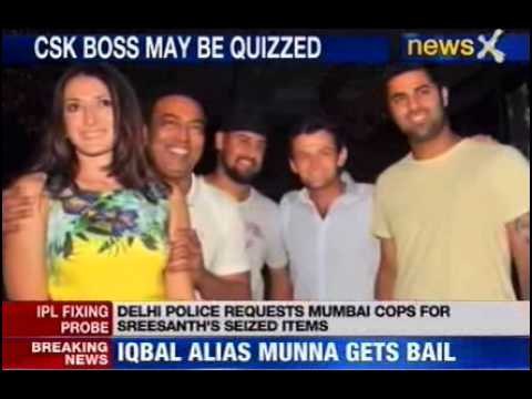 IPL Spot Fixing : Delhi Police to seek sreesanth's i-pad, laptop
