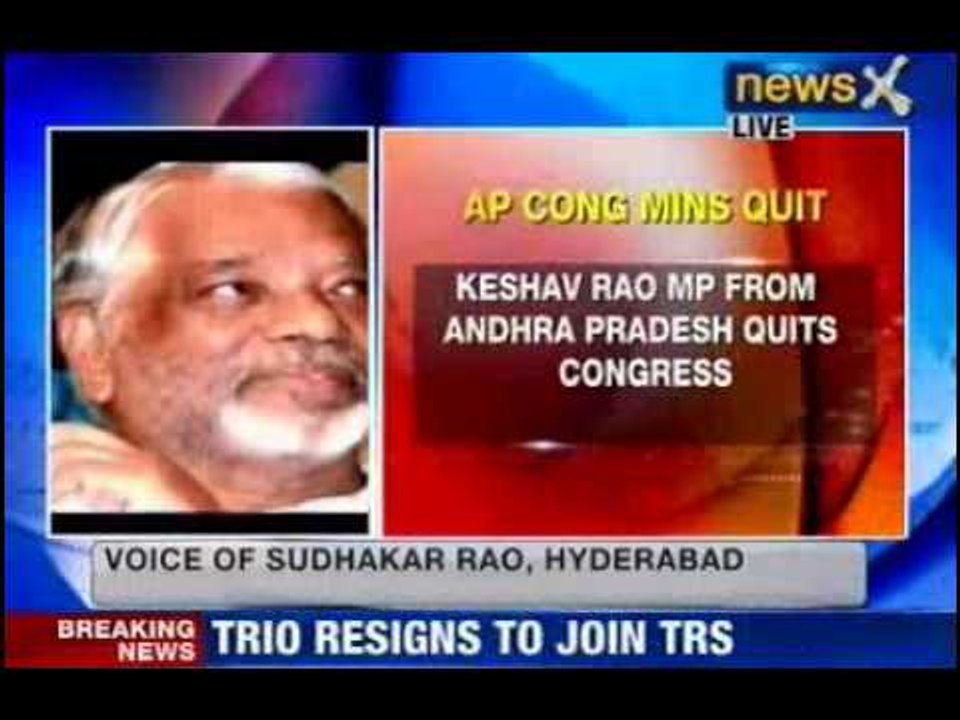 Keshav Rao, 2 others quit Andhra Congress