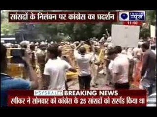 Water cannons used to disperse Congress protesters outside Speaker's residence