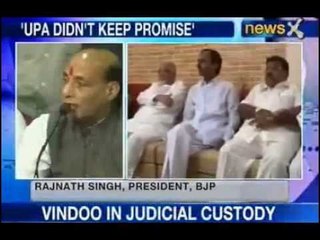 Congress didn't keep promise of separate Telangana: Rajnath Singh