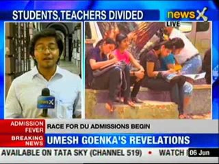 DU admissions First cut off to come on Jue 27th