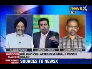 Monsoon begins with building collapse in Mumbai