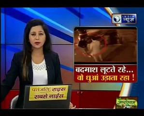 देश की राजधानी दिल्ली में आधी रात में लूट का बेहद हैरान करने वाला एक वीडियो