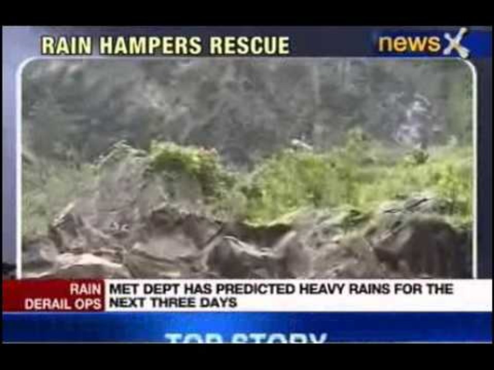 NewsX: Uttarakhand floods: Rain hampers rescue...