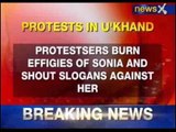 Uttarakhand: Locals protest against Sonia Gandhi