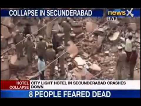 NewsX: 3 storey building collapses in Secunderabad