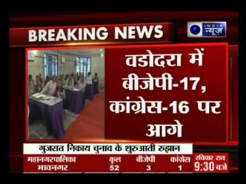 Gujarat civic poll : Congress leads in Surat and Rajkot; BJP leads in Ahmedabad and Vadodara