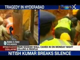 NewsX: Wall collapsed in Hyderabad killing six people