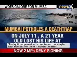 NewsX: Potholed roads a concern in Mumbai