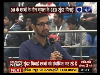 Google CEO Sundar Pichai's interaction with students at DU (SRCC)