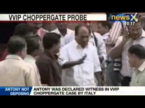 VVIP chopper scam: AK Antony to not depose in Italian court