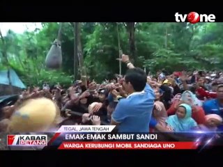 Kunjungi Tegal, Sandiaga Dikerubungi Emak-emak