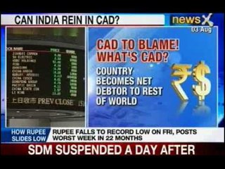 NewsX: RBI reportedly sold dollars after rupee hit 61.17