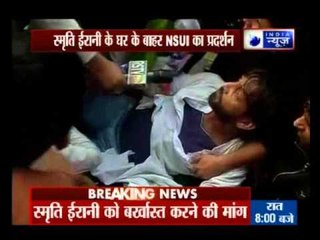 Police let NSUI activists burn Smriti Irani’s effigies