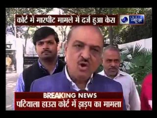 BJP Legislator 'OP Sharma' Seen Beating Man Outside the court