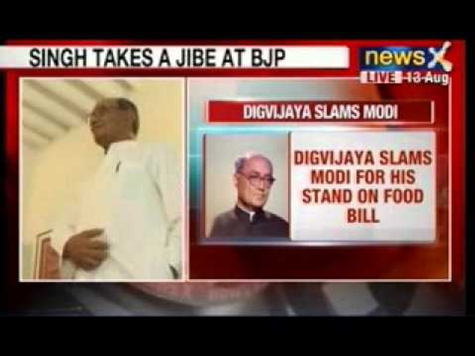 NewsX: Digvijay slammed BJP for its stand on Food Bill