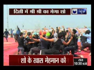 Stage set for Sri Sri's mega event