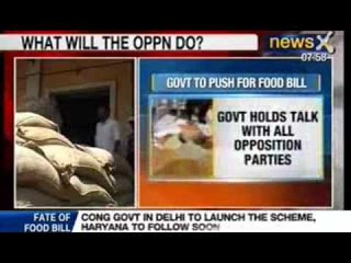 News X: Congress led UPA-II Government set to get the Food Bill Passed