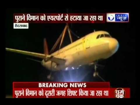 Crane carrying Air India defunct aircraft crashes near Begumpet Airport