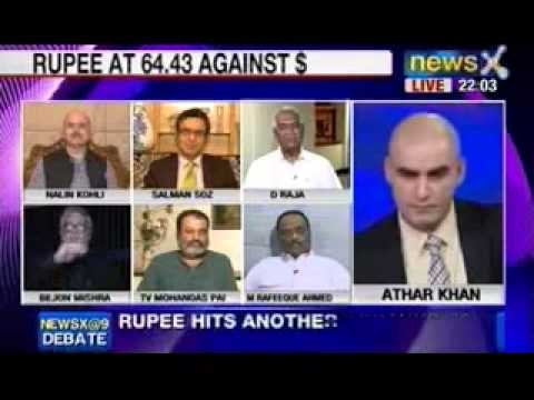 NewsX Debate: Rupee hits another low of 64.43 against Dollar