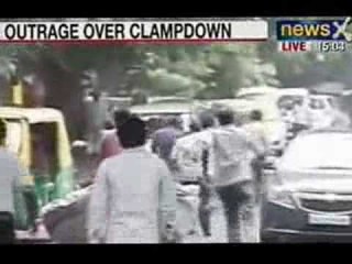 News X: Hindu sena members protest outside SP HQ in Delhi