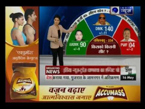 TN assembly Elections: Jayalalithaa set to lose in Tamil Nadu as per India News Chanakya exit poll