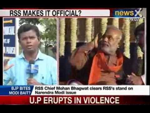 NewsX: RSS preparing the ground for Modi's anointment