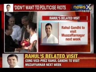 NewsX:  Congress vice-president Rahul gandhi to visit Muzaffarnagar next week