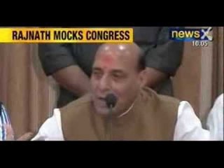 News X: Where is congress's Prime Ministerial candidate nominee, asks Rajnath Singh