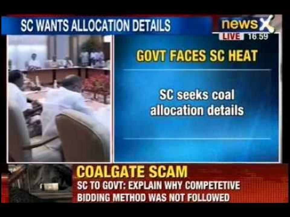 NewsX: Supreme court seeks clarification from Government on Indian coal scam