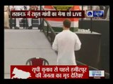 Congress Vice President Rahul Gandhi addresses party workers in Lucknow
